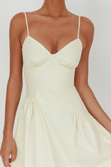 Honey Baby Diagonal Waist Maxi Dress Butter