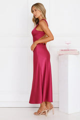 Doing The Most Satin Maxi Dress