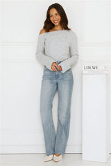 Winter Date Knitted Top Grey