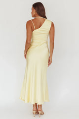 Eros Asymmetric Cowl Neck Maxi Dress Butter