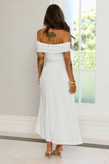 First Class Finish Off Shoulder Maxi Dress