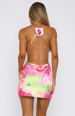 Your Biggest Fan Mini Dress Tropical Floral