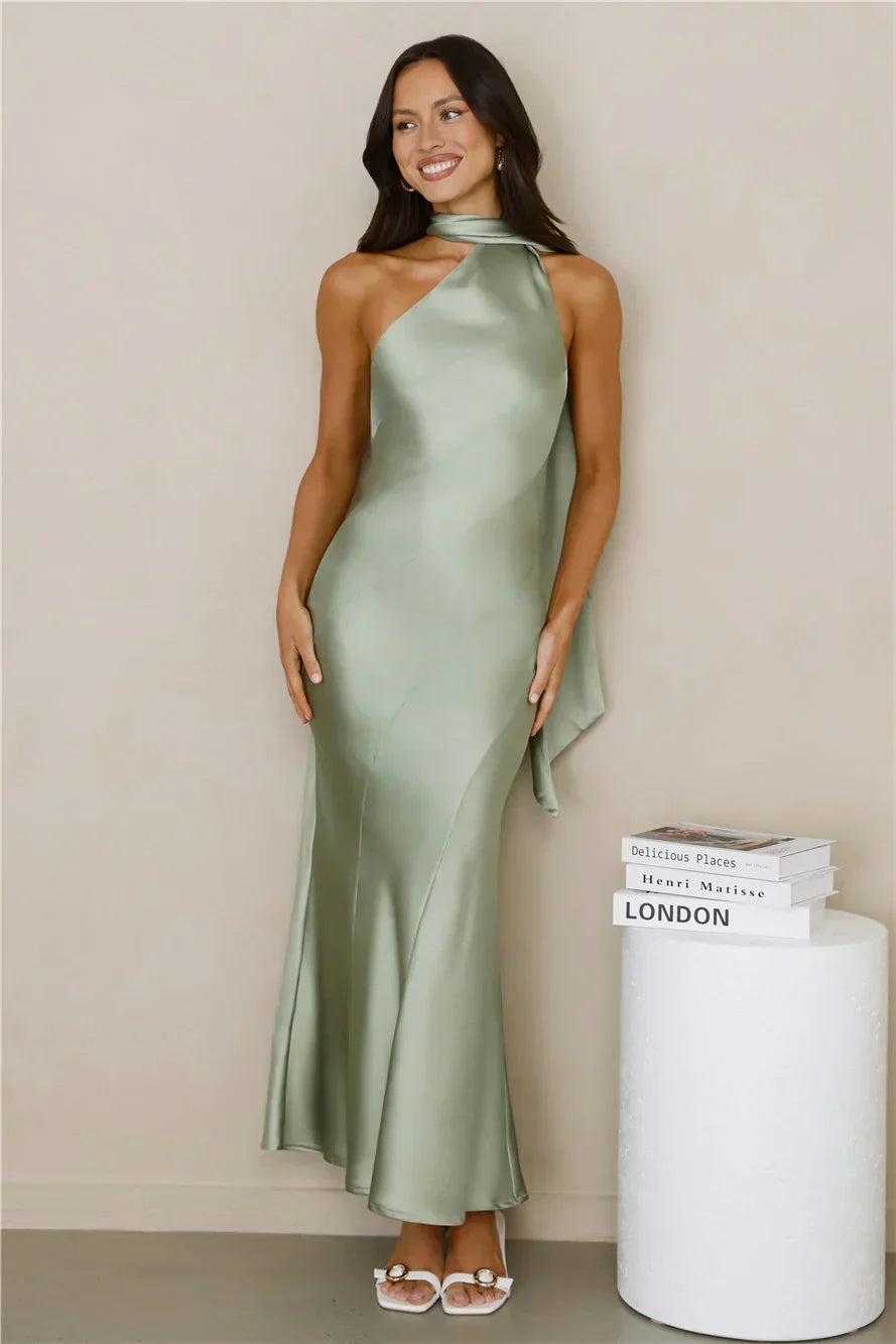 Kissed By Moonlight Satin Maxi Dress