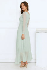 Darling At Dusk Long Sleeve Maxi Dress Sage