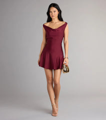 Just a Glance Draped Back Mini Dress