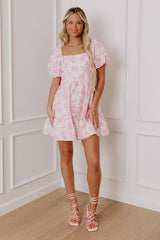 Classic Love Story Floral Mini Dress
