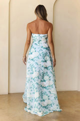 Elegant Essence Strapless Maxi Dress