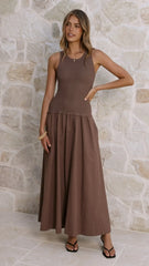 Arden Maxi Dress - Chocolate