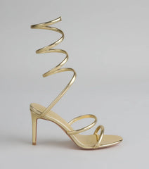 Golden Hour Spiral Stiletto Heels