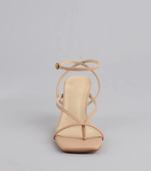 Strut Factor Thong Strappy Stiletto Heels