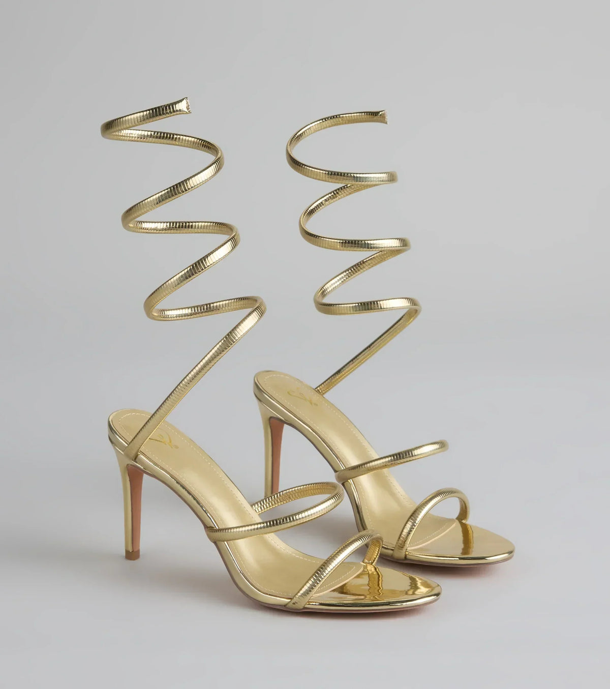 Golden Hour Spiral Stiletto Heels