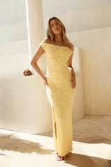 Breeze Of Pink Maxi Dress Yellow