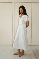 Pinched Dress - Lake Stripe