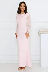 Love Chaser Mesh Long Sleeve Maxi Dress