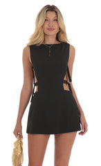 Buckle Cutout Dress in Black