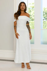 First Class Finish Off Shoulder Maxi Dress