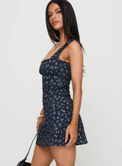 Dasha Mini Dress Navy Floral