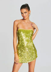 Nara Feather Sequin Dress