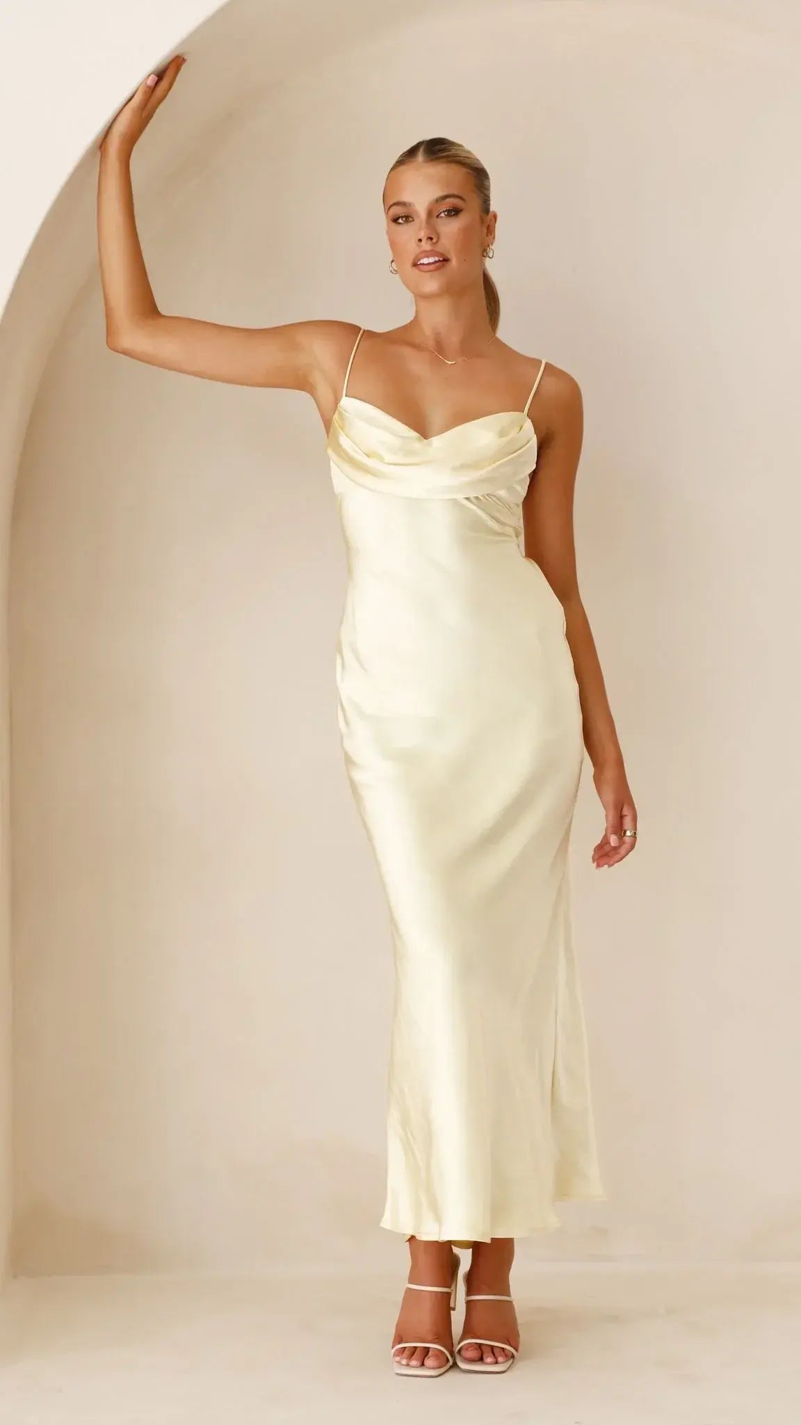 Justine Midi Dress - Yellow